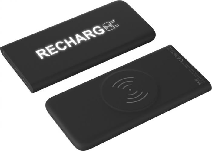 SCX.design P17 trådløs Powerbank med light up logo, 5000 mAh