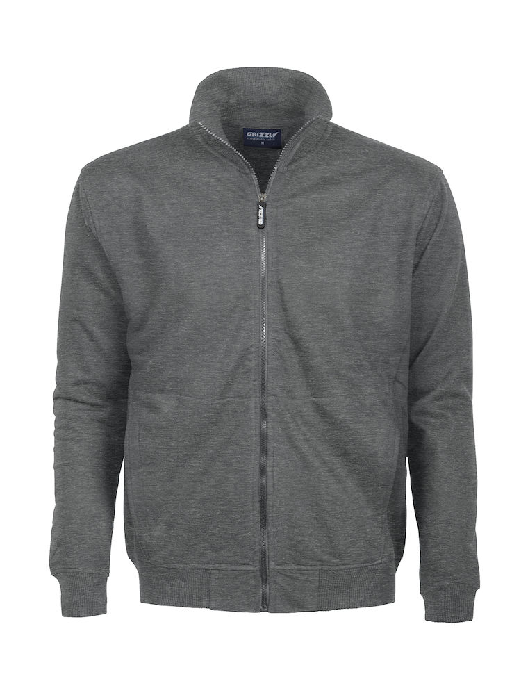 Grizzly Midland Fullzip sweatshirt med lynlås og lommer med tryk