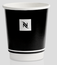 Papkrus med logo, dobbelt lag, 240ml