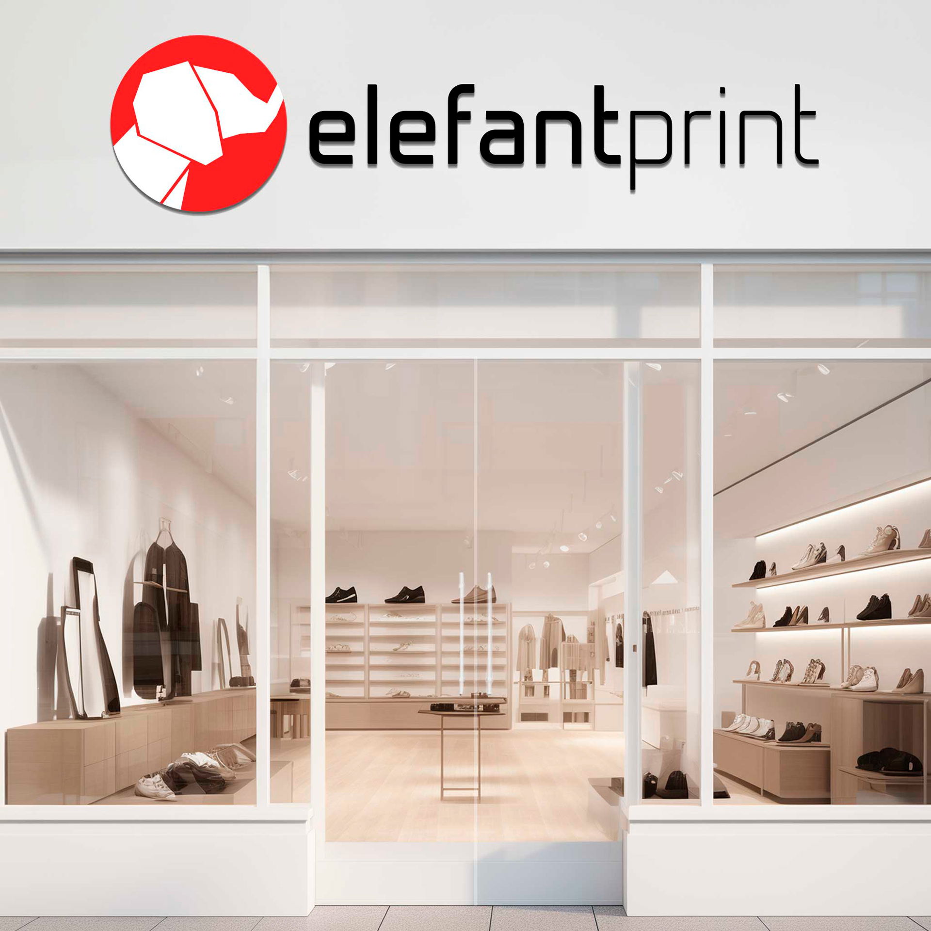 Fasadlogga med tryck