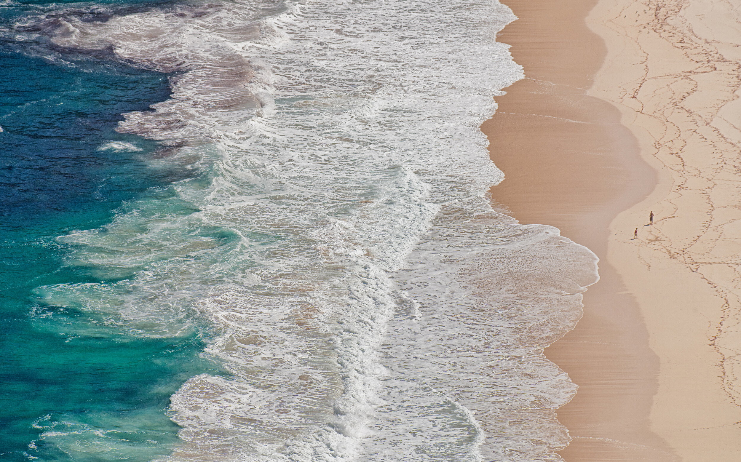 Aerial Beach Waves