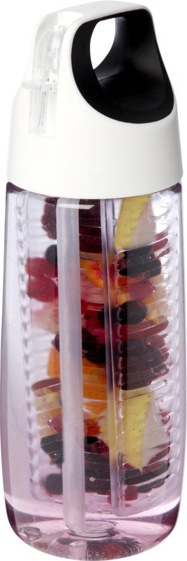 HydroFruit 700 ml vandflaske af genvundet plast med fliplåg og infuser