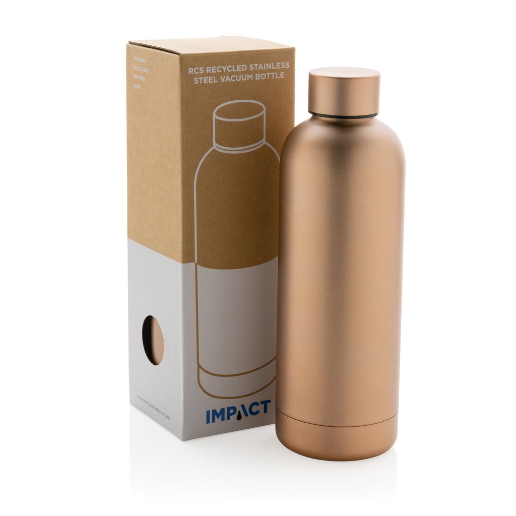 XD Impact termo flaske i recycled rustfrit stål 500 ml med logo