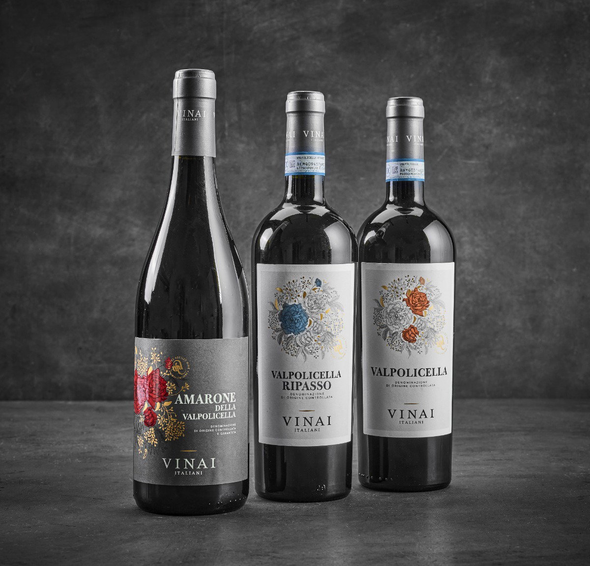 Vinpakke med 3 flasker italiensk Rødvin