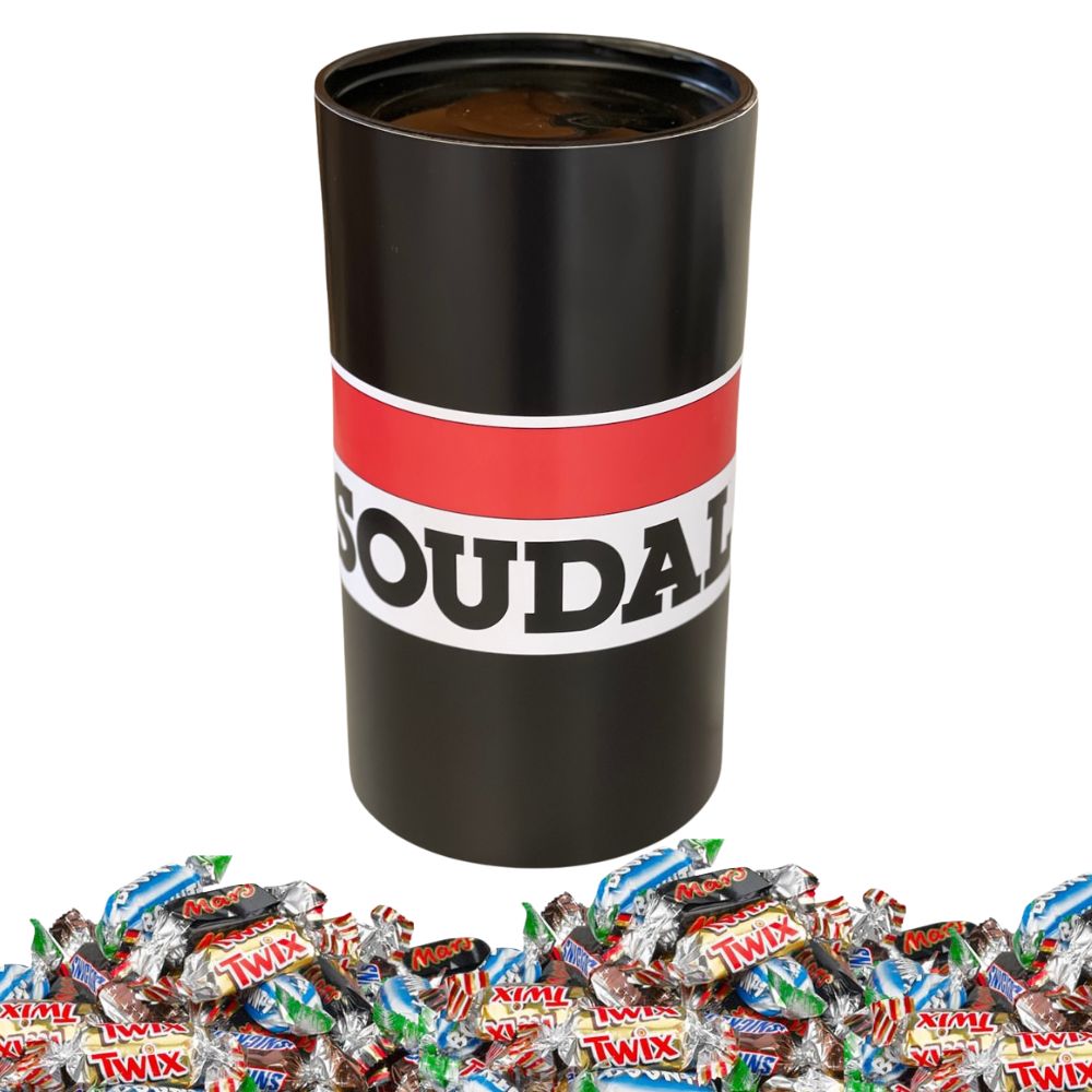 Paprør med logo og 1 kg miniaturemix