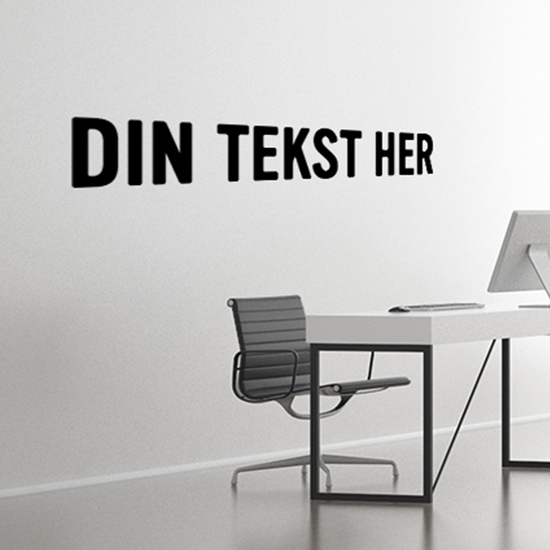 Selvklæbende bogstaver og tal til væg