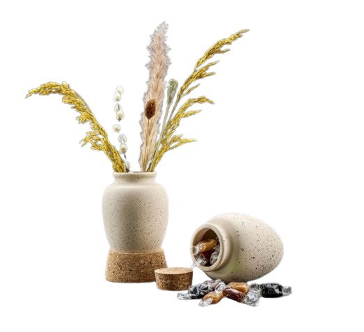 Påskeæg og Vase i stentøj