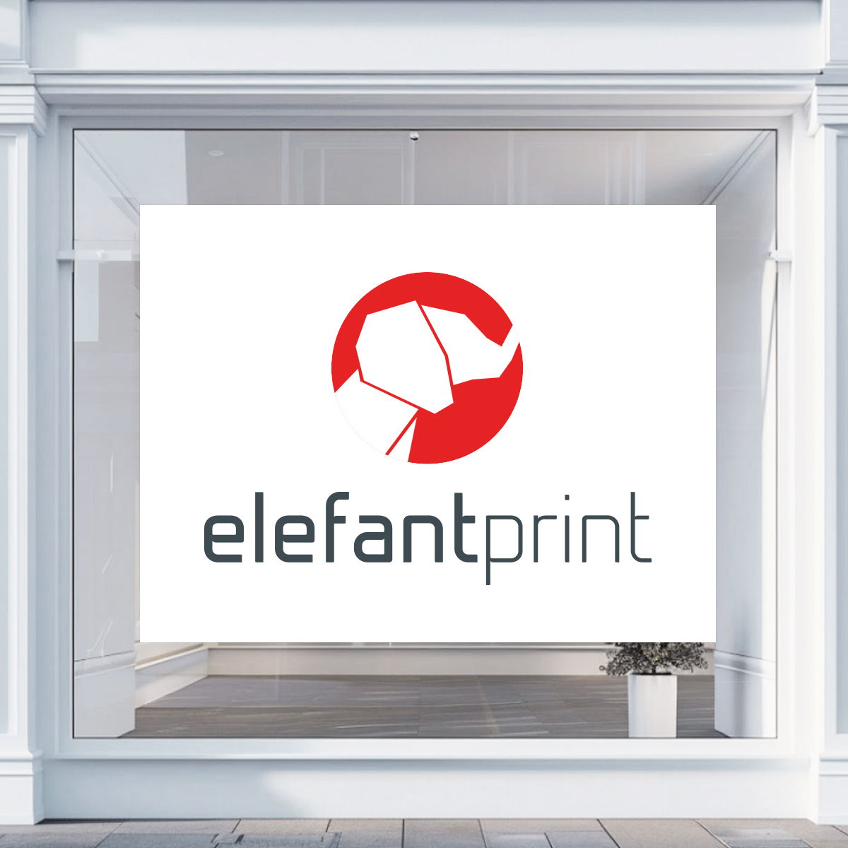 Firkantet folie med print til vinduer