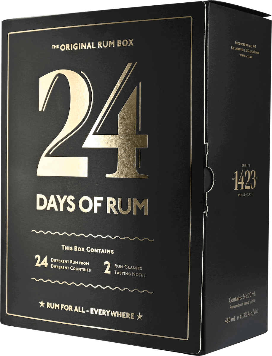 Rom Julekalender inkl. 2 stk. rom glas
