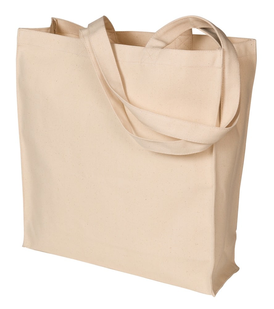 Kraftig Mulepose med tryk i 410 gr. med 12 cm side og bund