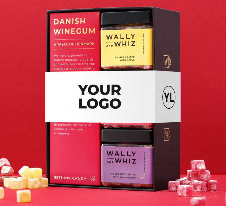 Wally & Whiz Taste of Denmark gaveæske med sleeve inkl. 3 bøtter