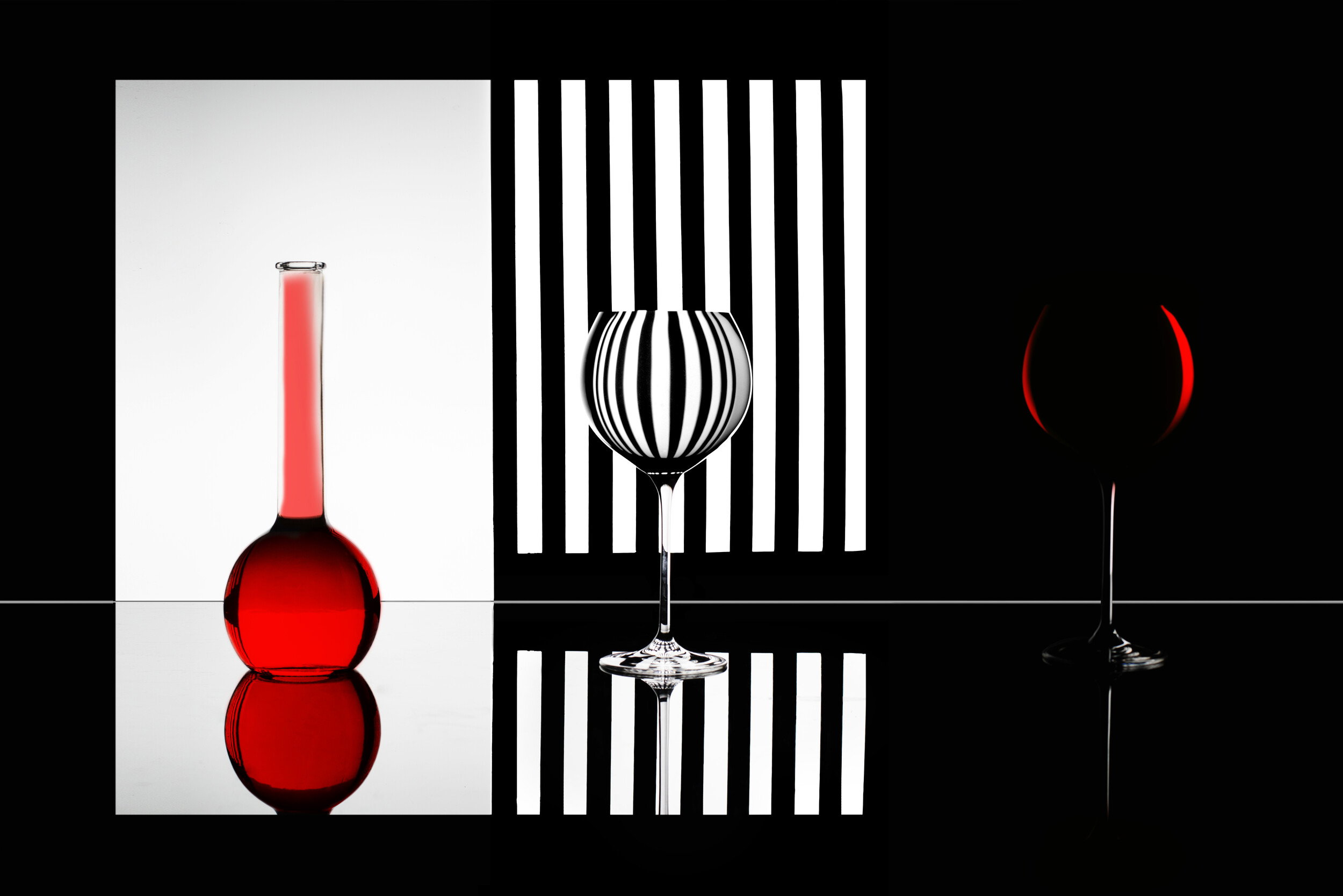 Red Glass Optical Illusion