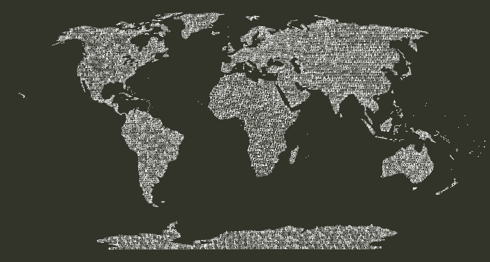 Verdenskart typografi