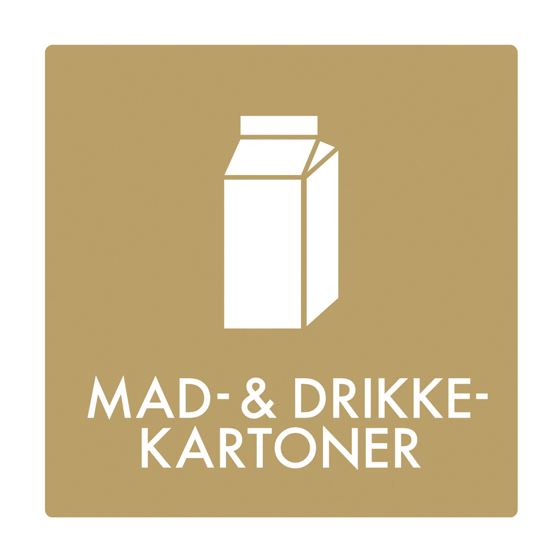 Klistermærker til affaldssortering - Mad- & drikkekartoner