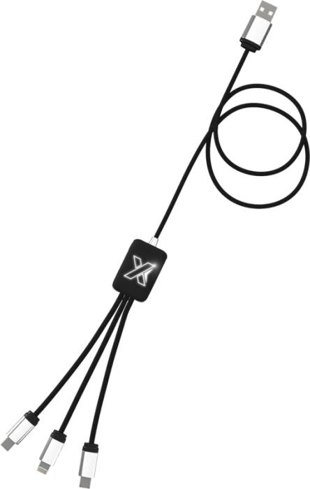 SCX C17 universal oplader kabel med lysende logo