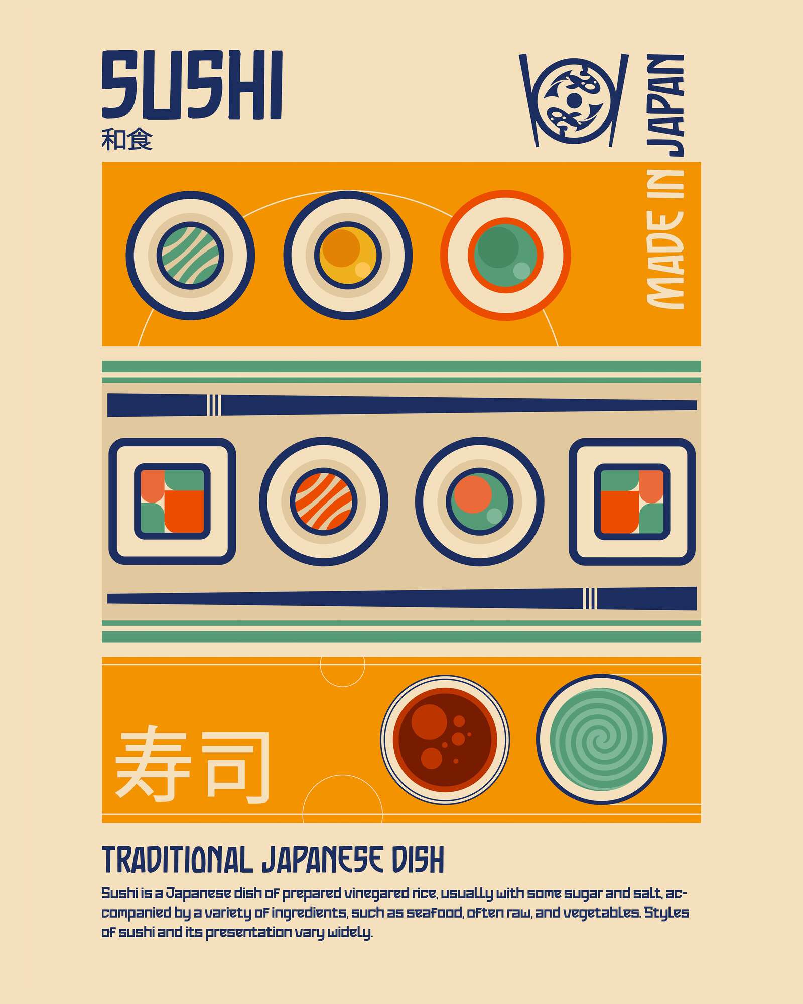 Sushi Japanese Food Print