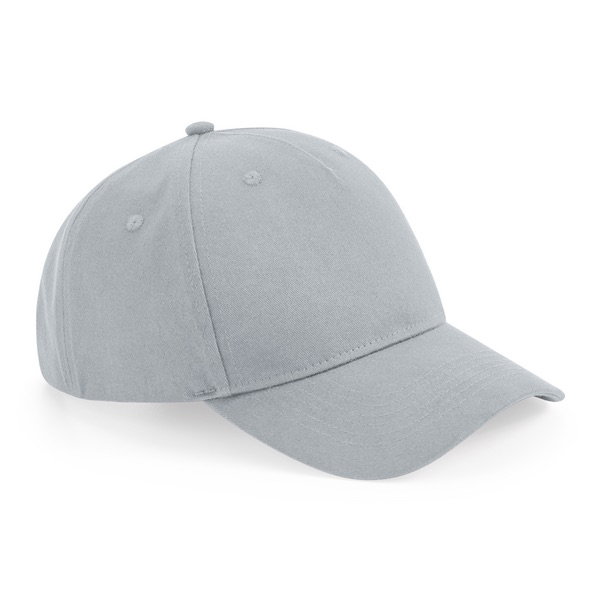 Beachfield CB62N økologisk bomuld, 5 panel cap med logo tryk
