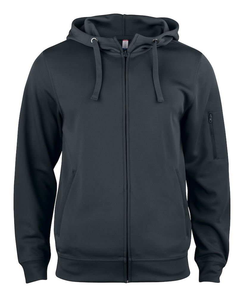 Clique Basic Active hoodie med fullzip lynlås