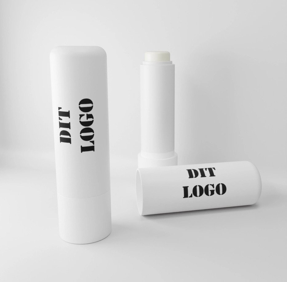 Læbepomade med logo tryk med UV-beskyttelse